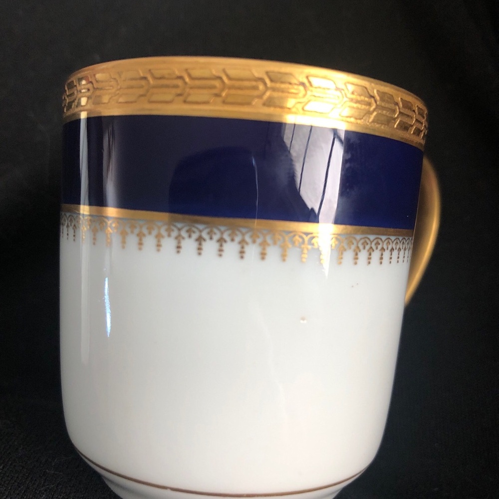 Tiffany & Co. 4 Vintage White Porcelain Saucer with Gold Band & 3 Bavaria Cups - Picture 15 of 16